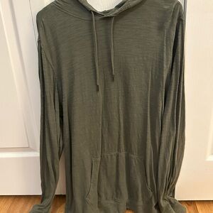 Men's Olive Green Hooded Sweater